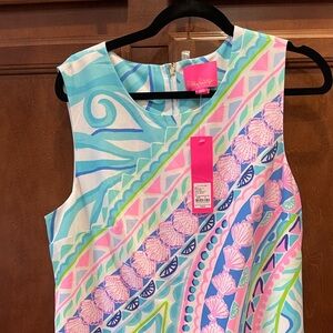 Lilly Pulitzer Pink and Blue Patterned Dress